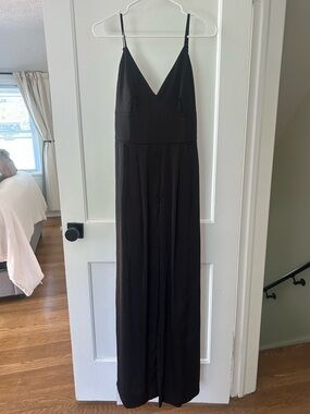 Abercrombie Black Satin Jumpsuit NWT Size Medium